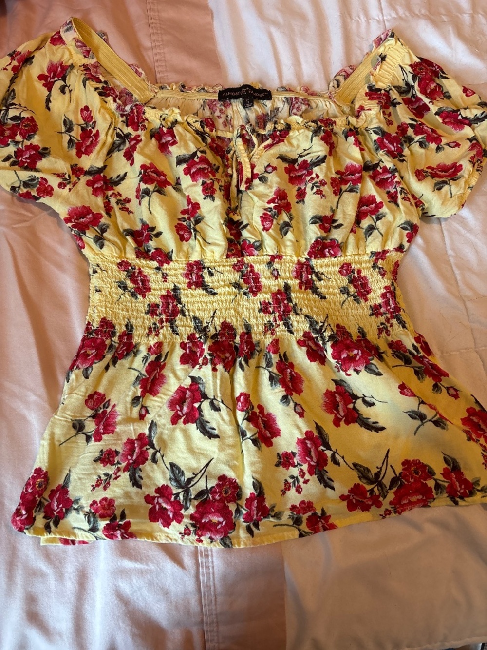 Yellow floral shirt